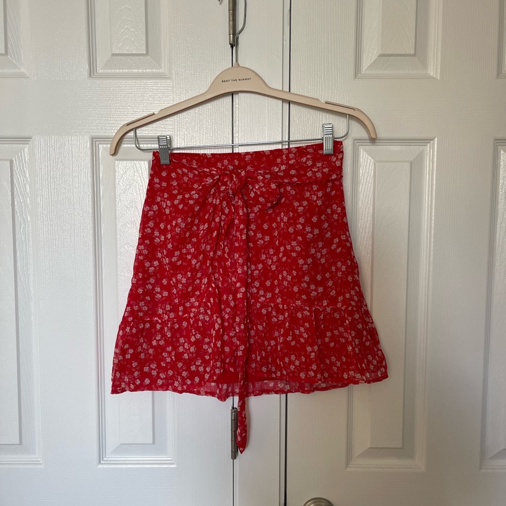 abercrombie red skirt
